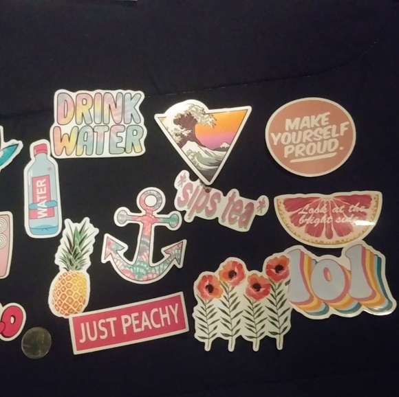 Cute INDIE Aesthetic Laptop Sticker Lot of 14 - Picture 2 of 3